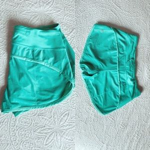 Lululemon run speed up shorts size 6 green